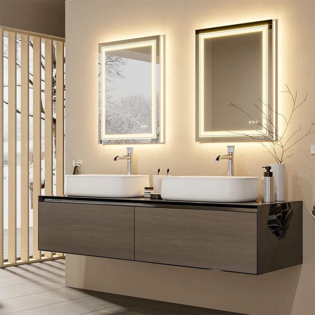 Rectangle Double Light Mirror