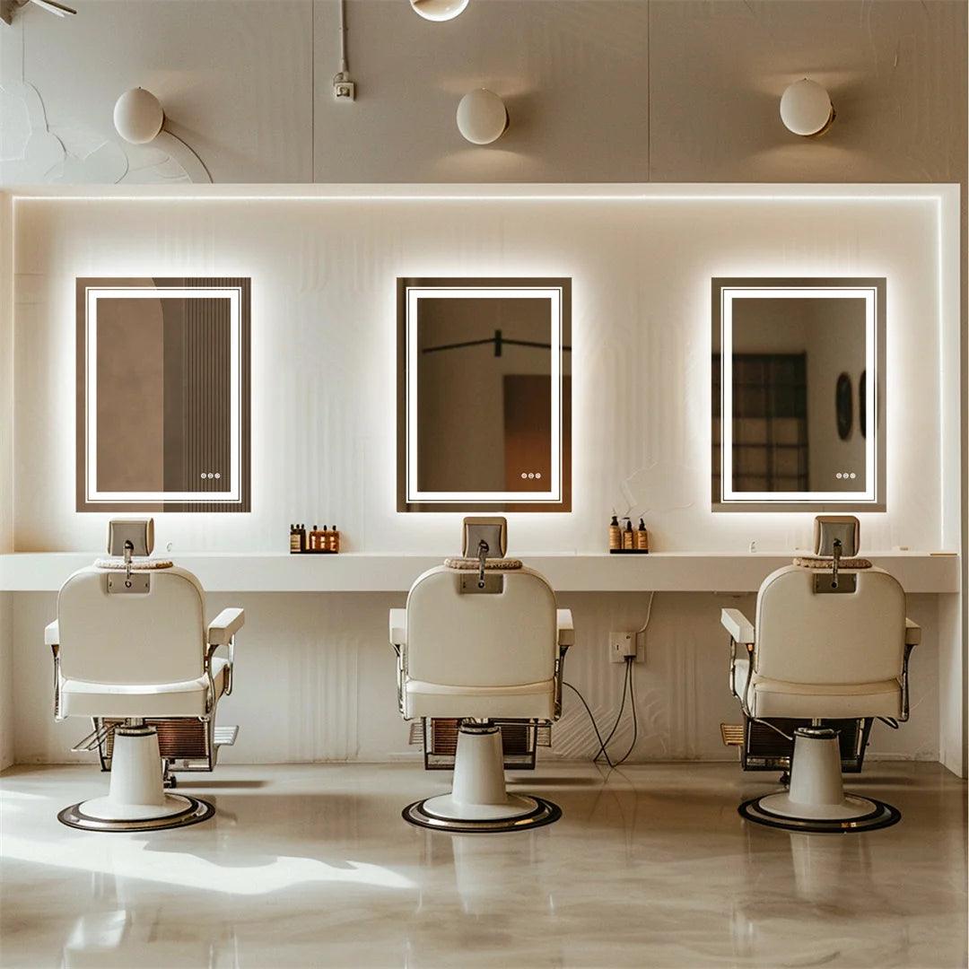 Rectangle Double Light Mirror