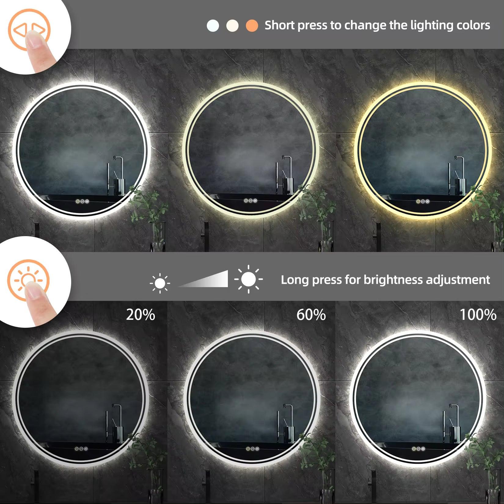 Round Backlight Mirror