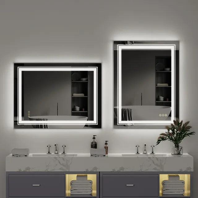 Rectangle Double Light Mirror